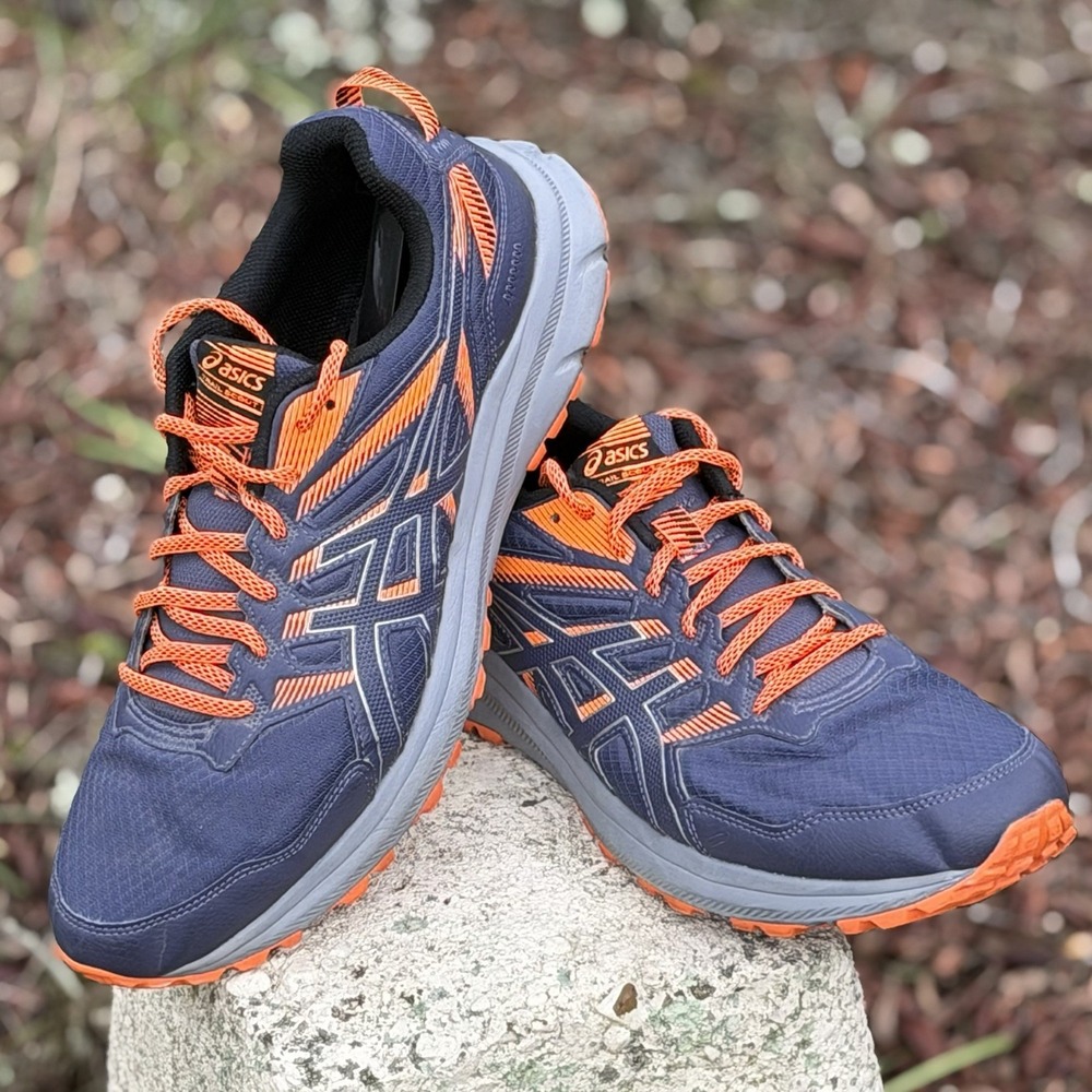 ASICS Trail Scout 2 Shoes Trail Running Hiking 1011B181 Blue Orange Mens 13